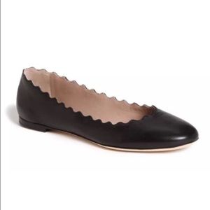 **SOLD** Chloe Scallop Black Flats -39