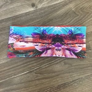 San Lorenzo Red Reversible Bandeau Bikini Top