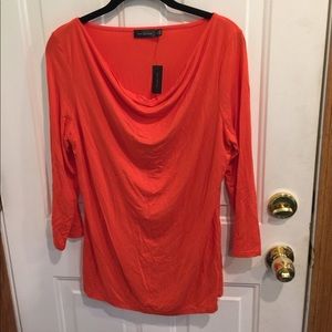 NWT The Limited Cowl Neck 3/4 Sleeve Top