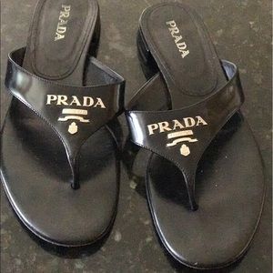 Prada black Sandals Slides 38.5 7.5 8