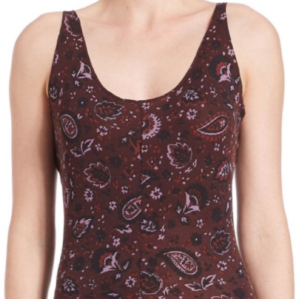 Free People Mesh Paisley Bodysuit