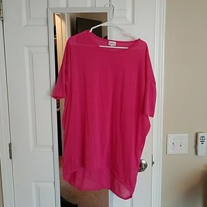 LulaRoe hot pink Irma tunic size M