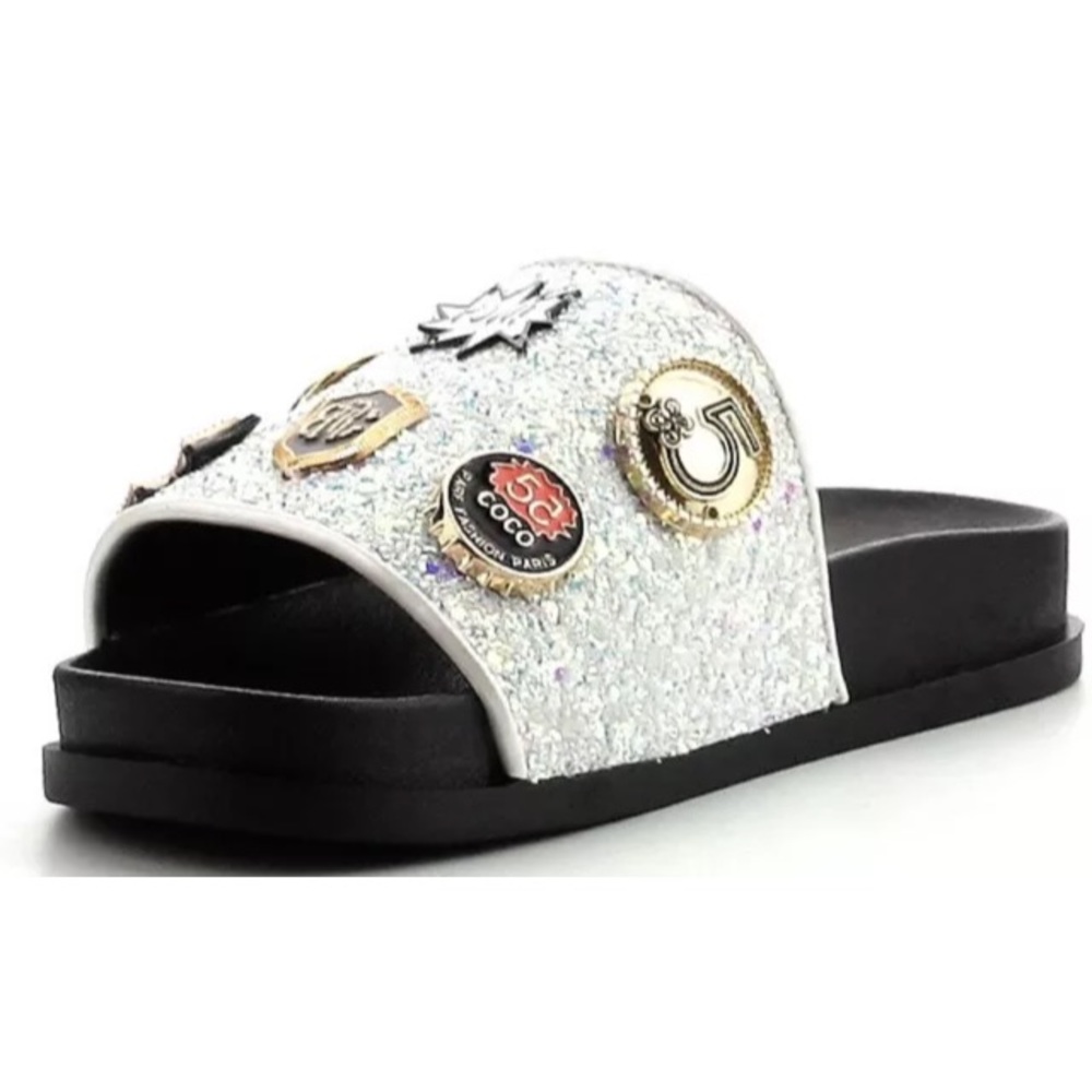 Cape Robbin Glitter Moira Sandal Slides