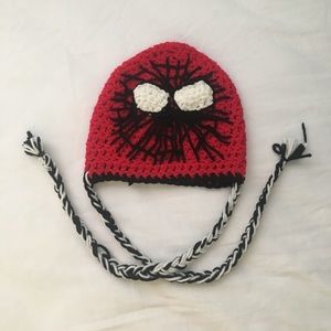 knit spider-man beanie