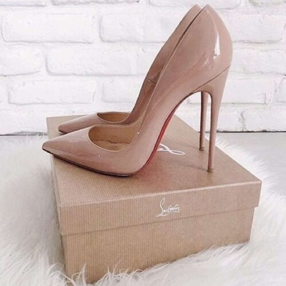 -sold- New Christian Louboutin So Kate Nude Pumps