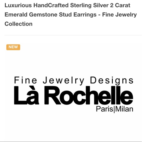 Sterling Silver Emerald Earrings - Picture 3 of 3