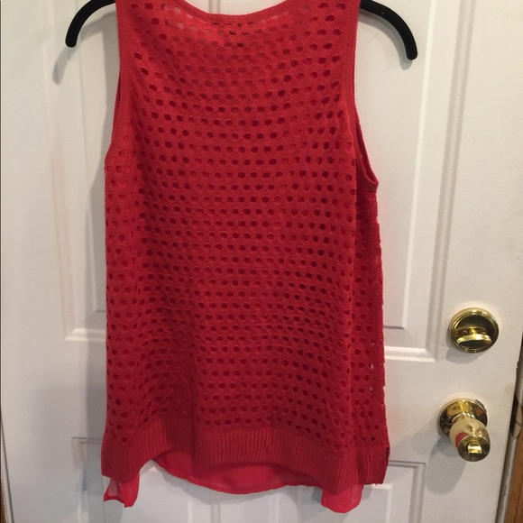 NWT Outback Red Open Knit Layering Sweater Top - Picture 5 of 7