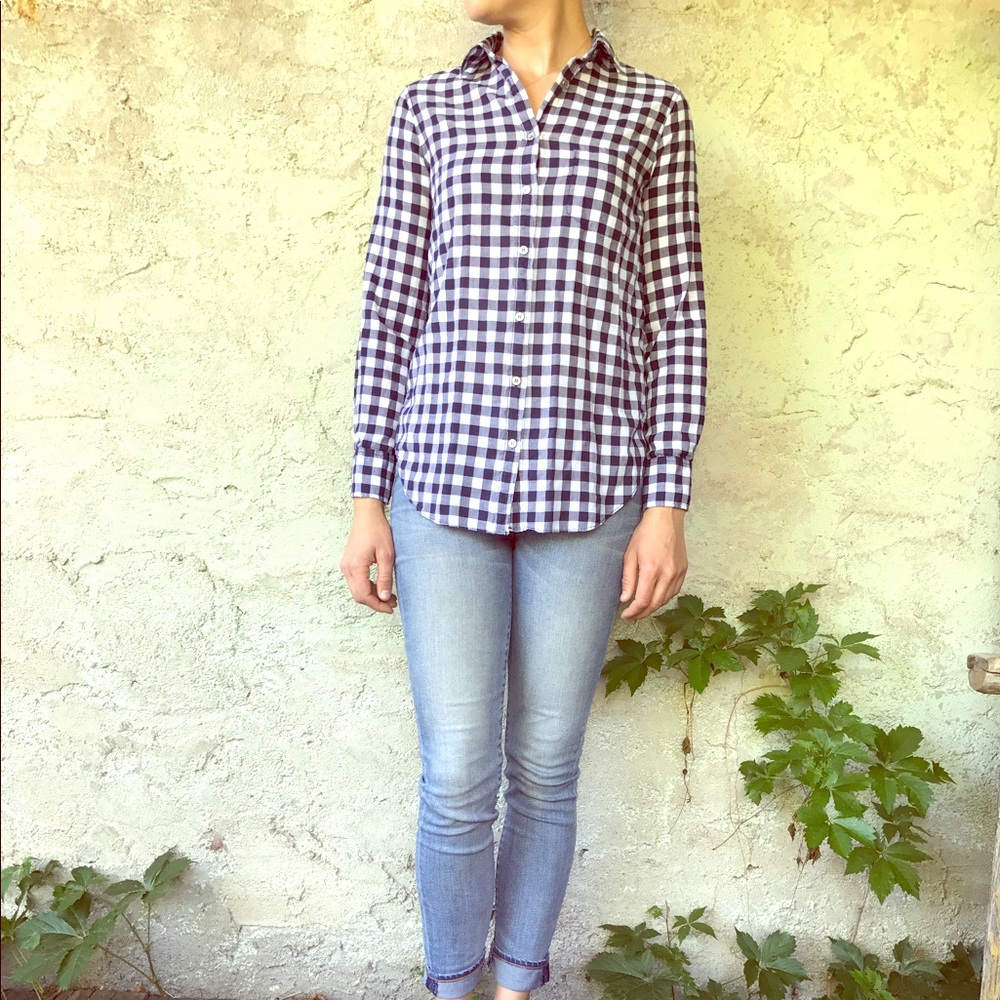 J.Crew Factory Gingham Classic Button-Down Shirt