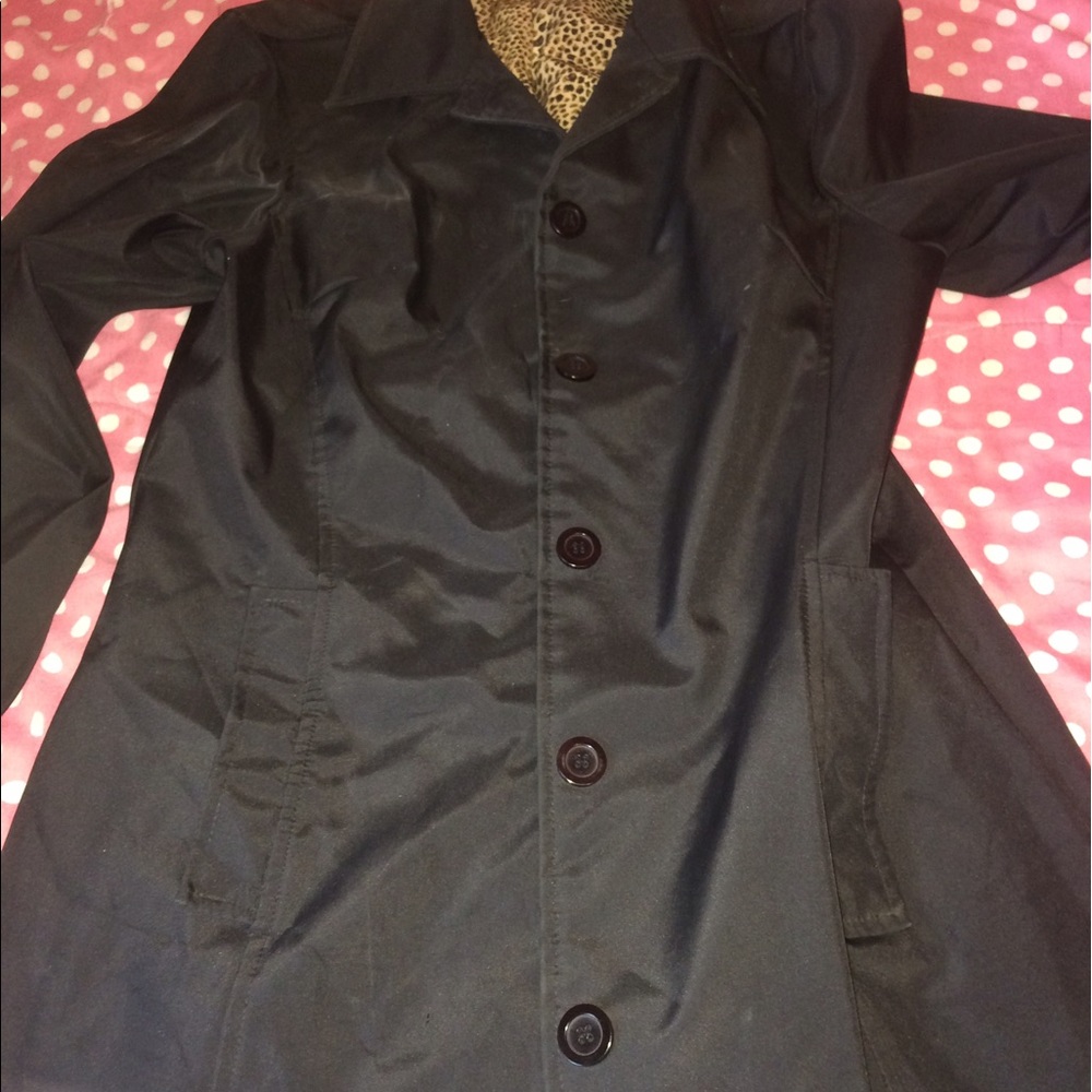 Black long trench coat