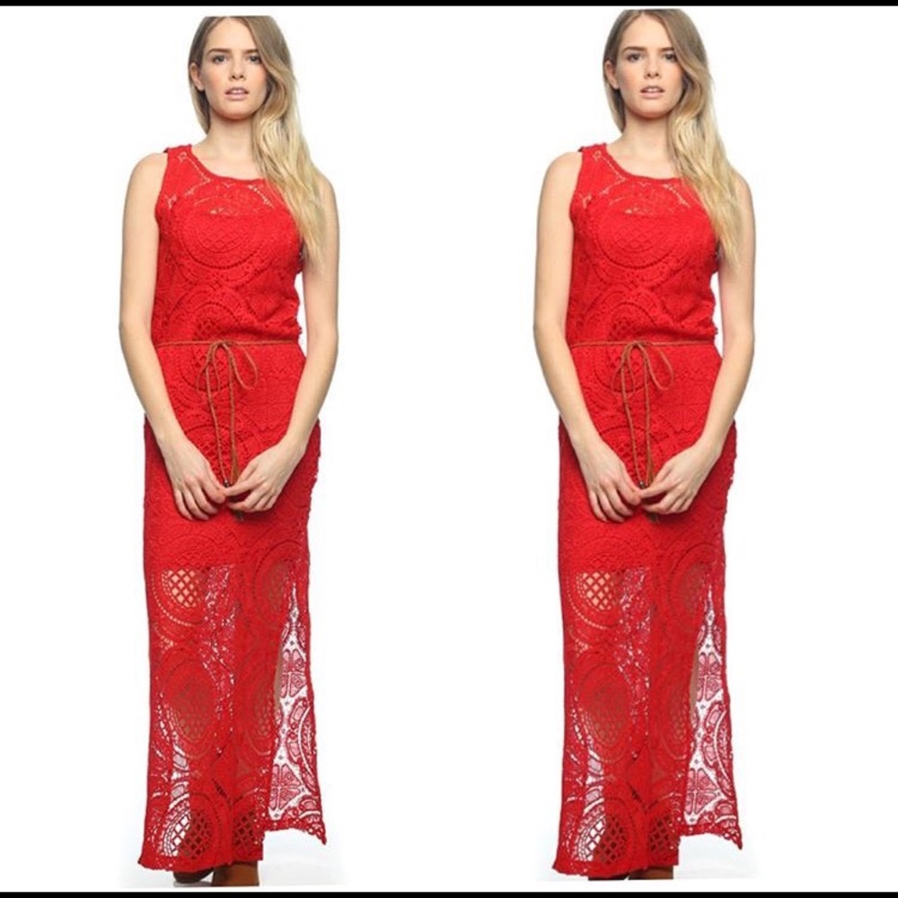 Knitted Red Dress🌹🍓❤️