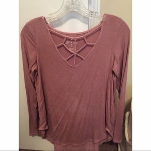 Mauve long sleeve soft tunic