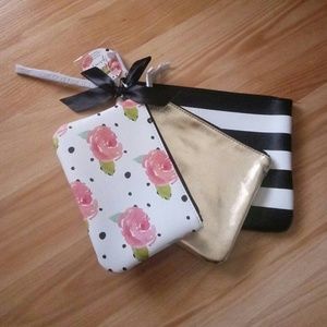 New with tags Make-up bags. 3 bags total