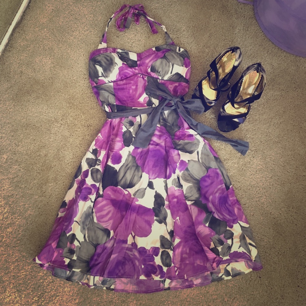 Halter floral dress