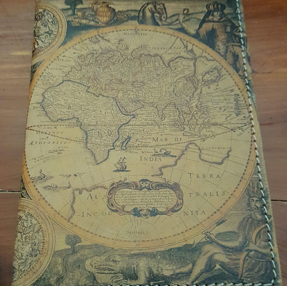 Leather world wallet