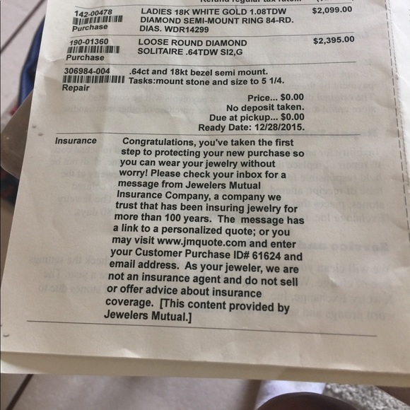 18k white gold bezel mount engagement ring - Picture 5 of 5