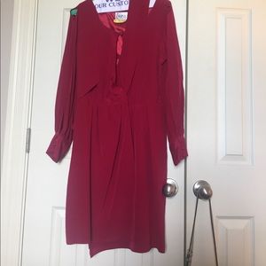 Leona Silk "Amelia" dress in ruby - Sz 4