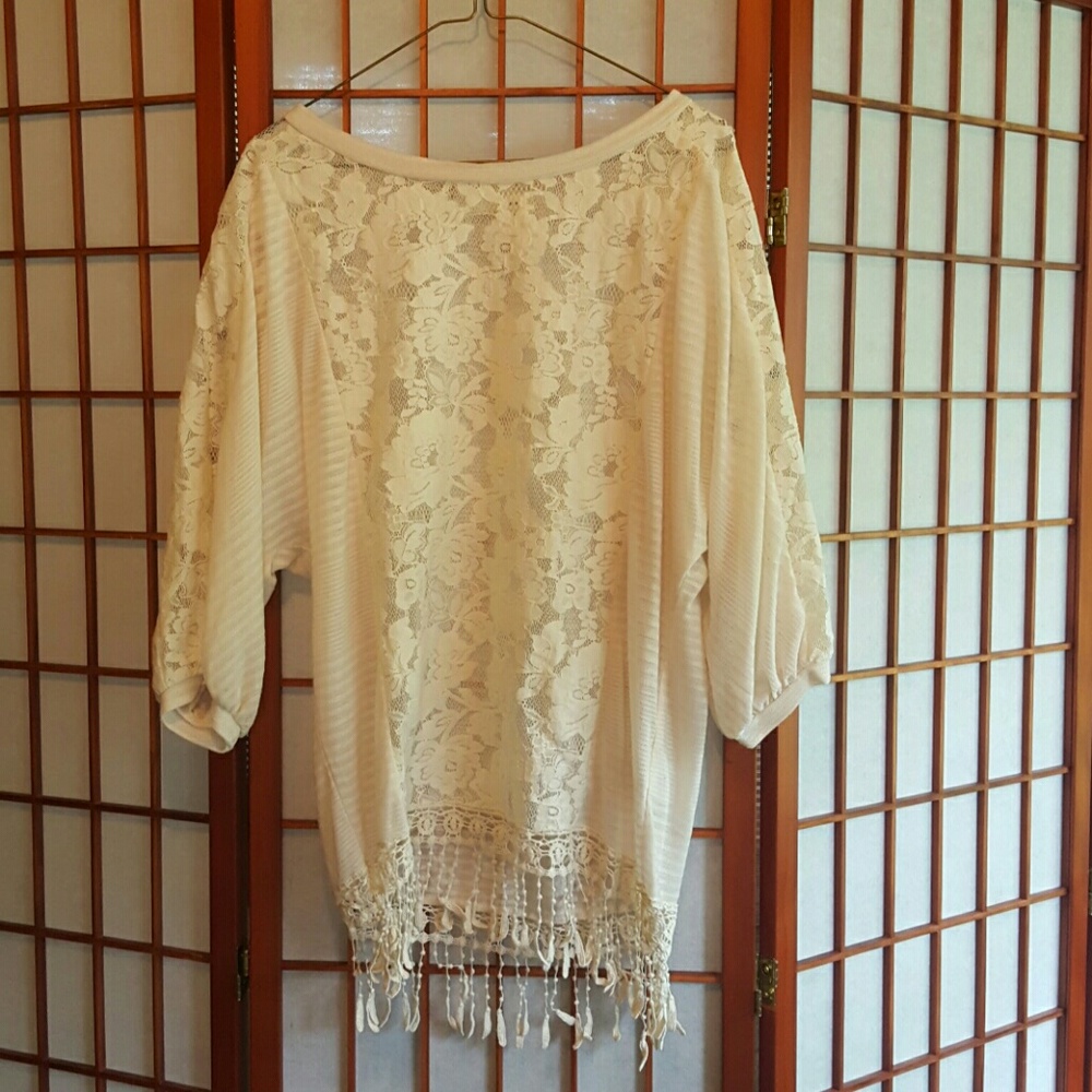 Sheer lace top