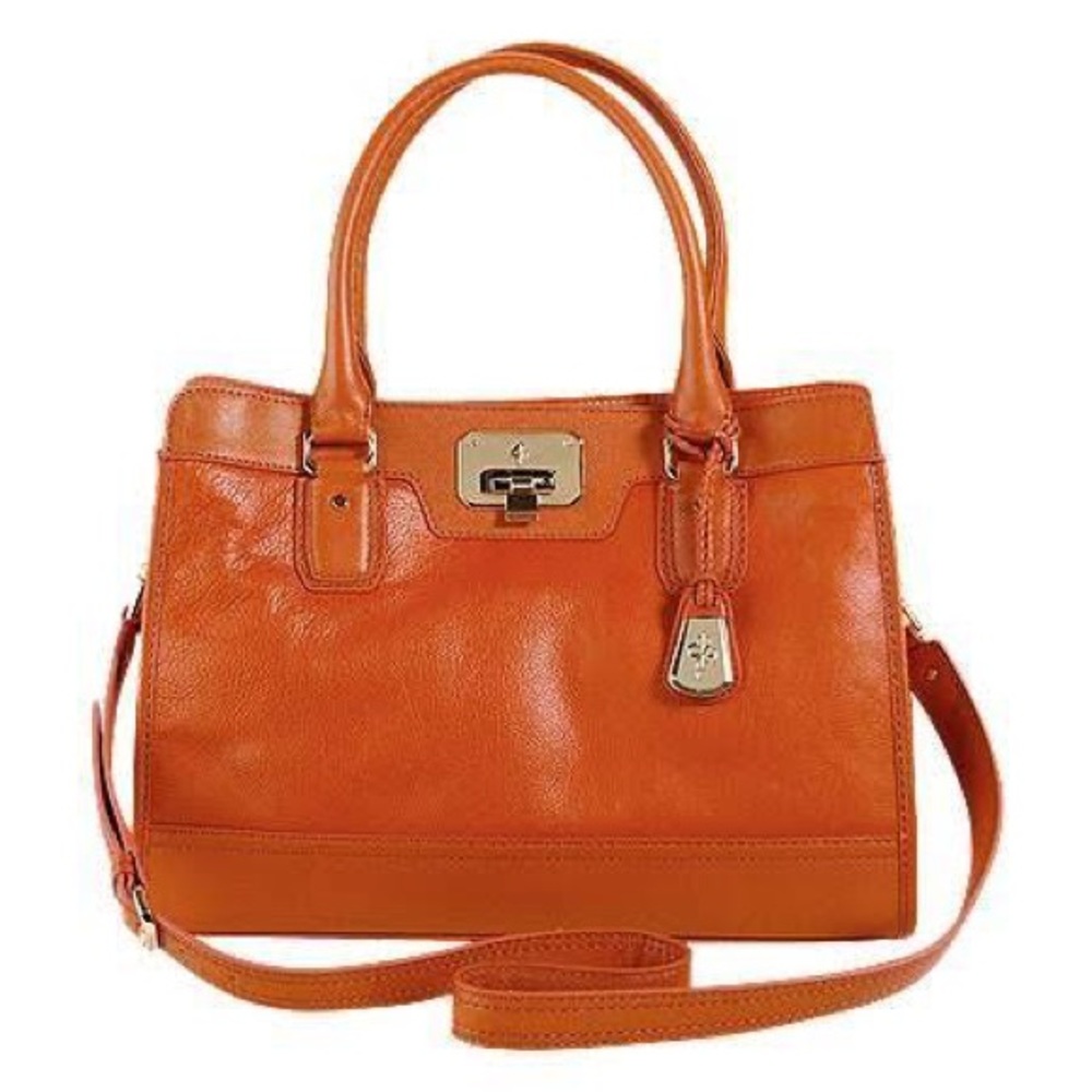 Cole Haan Vintage Valise Kendra Burnt Orange Tote