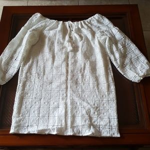 Crocheted Line+Dot tunic dress