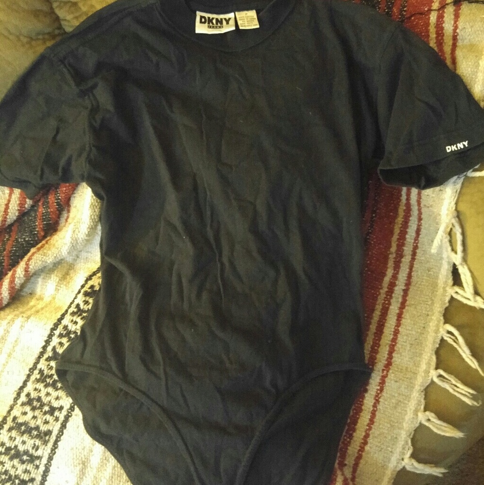 80's Vintage DKNY Short Sleeve Bodysuit Size P Sm
