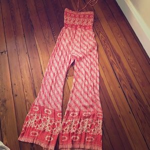 Free people wide leg jump suit!