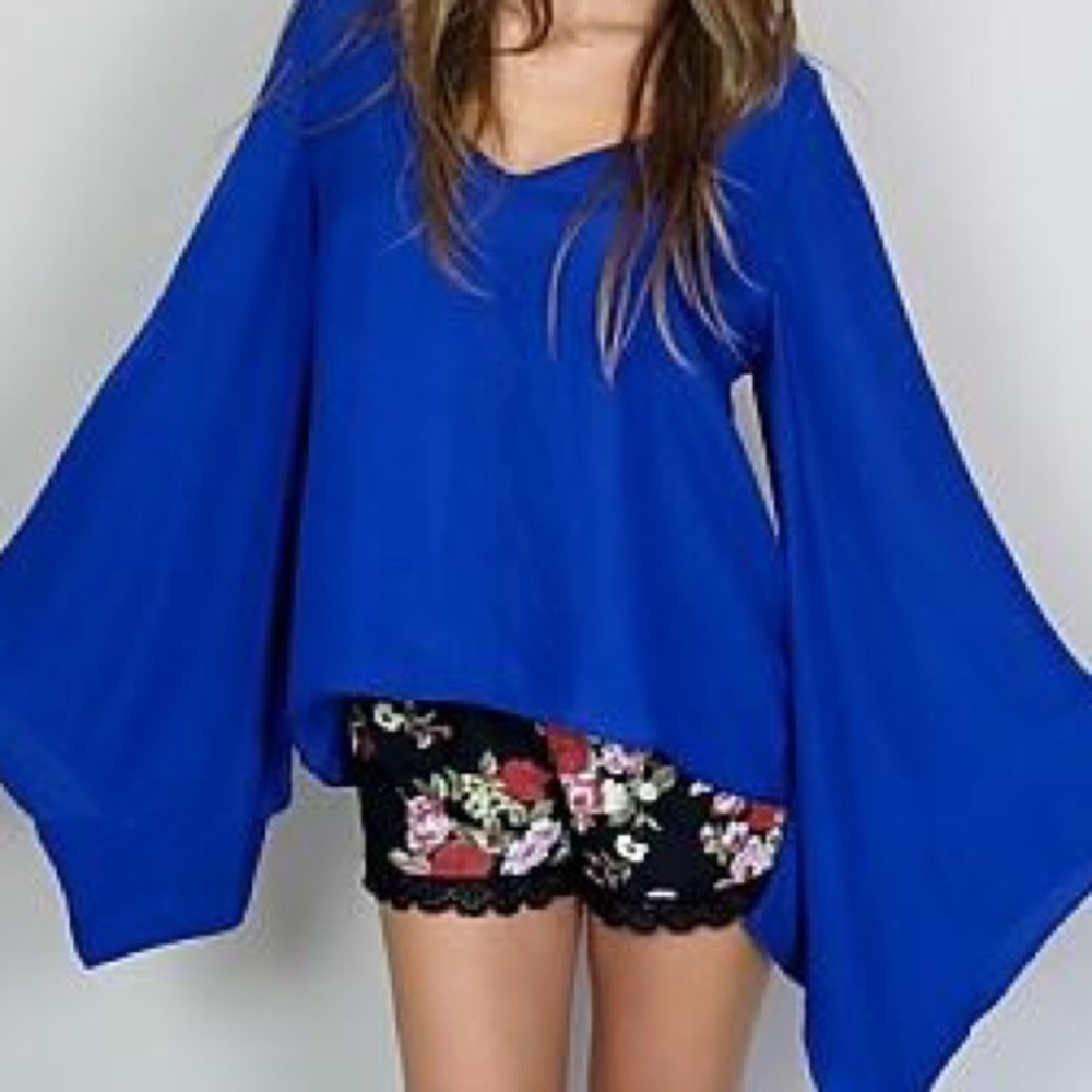 MUMU Jafar flare sleeve top
