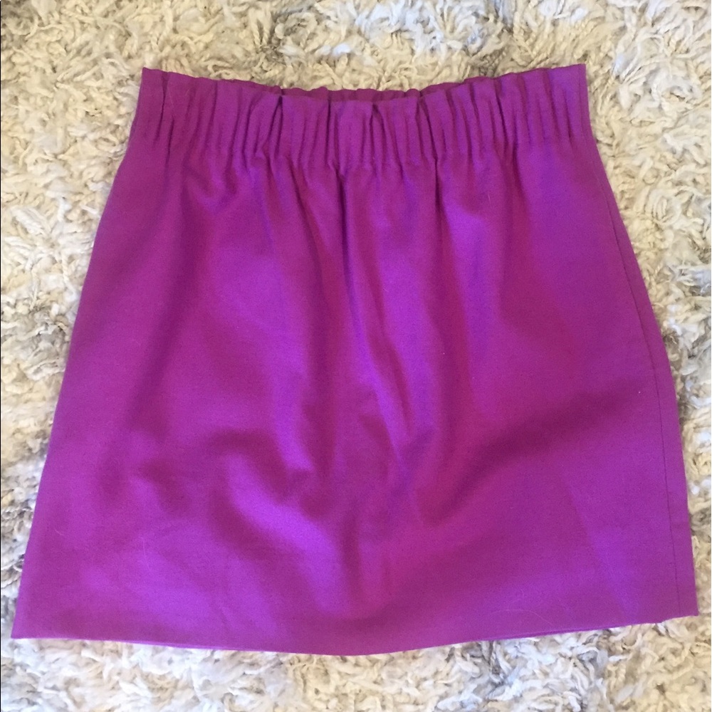J. Crew berry colored ruche skirt
