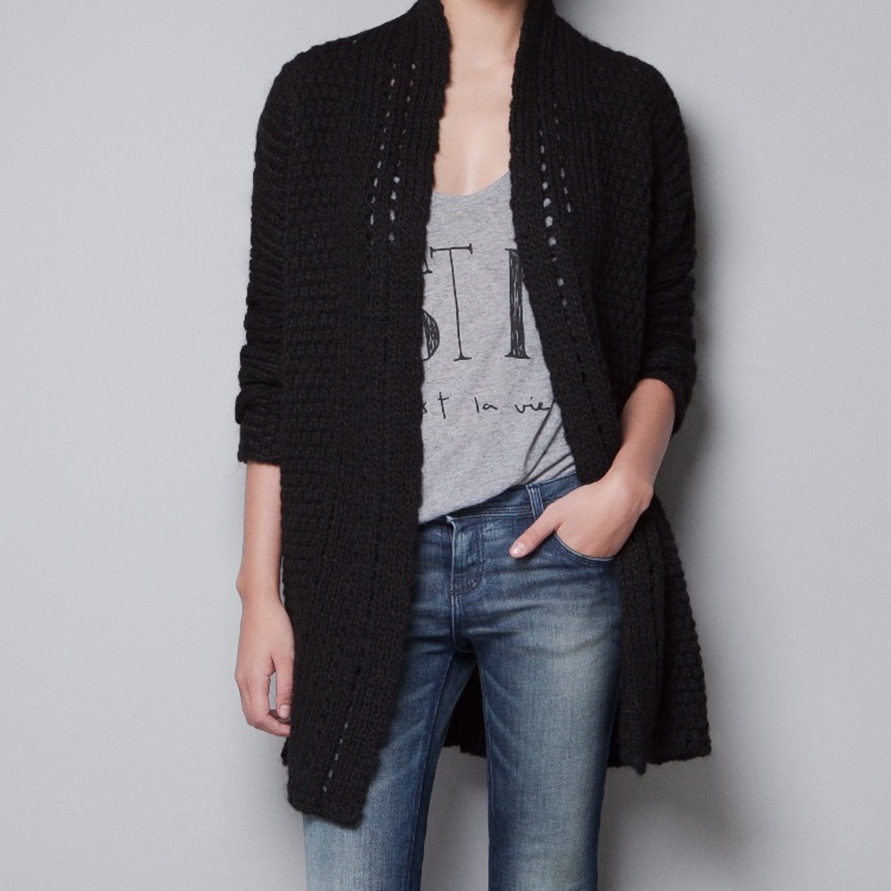 Nine&Co Black  Knit cardigan.