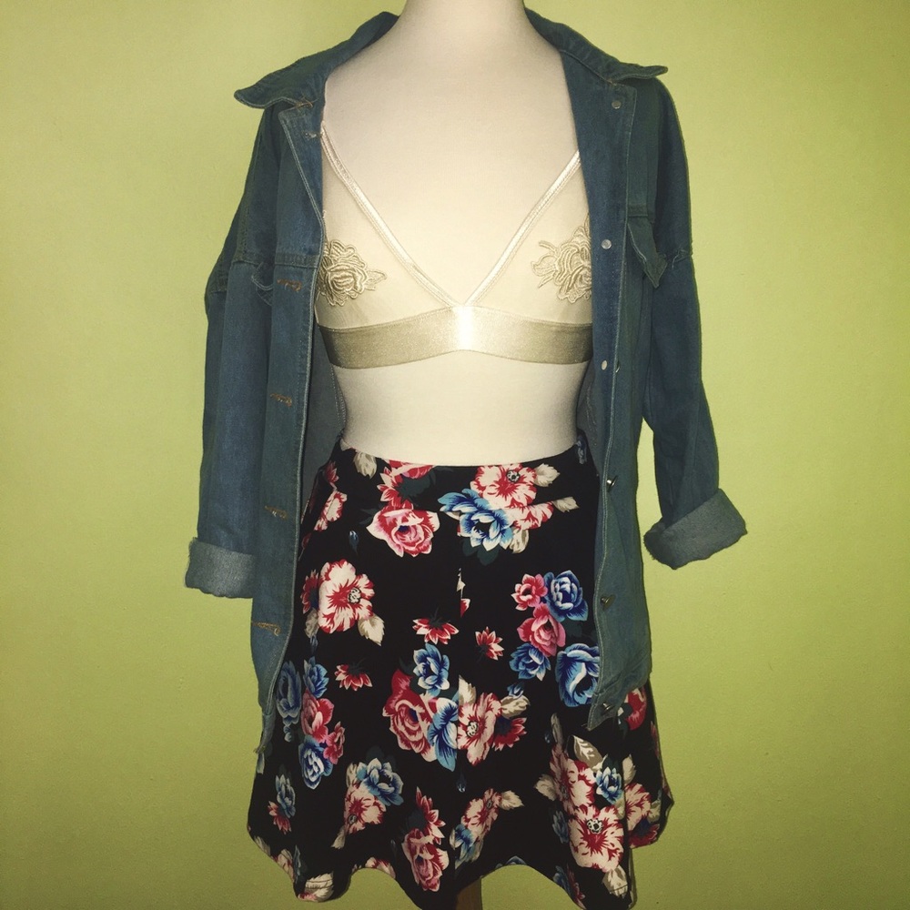 off-white lace floral bralette