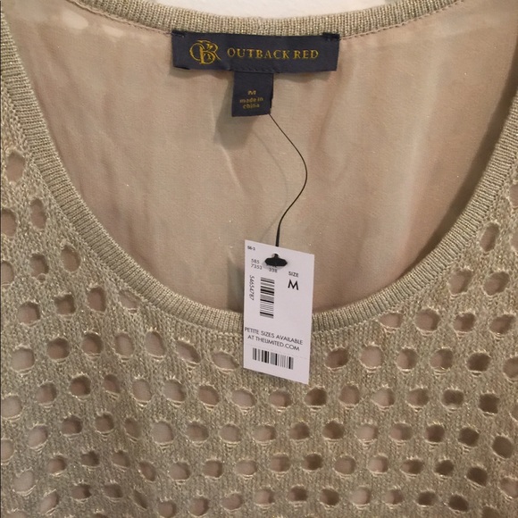 NWT Outback Red Open Knit Layering Sweater Top - Picture 2 of 6