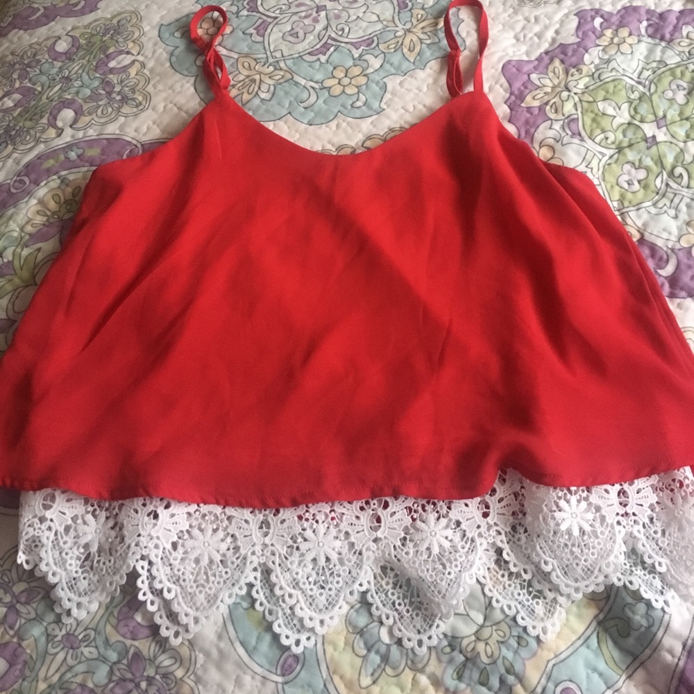 Red tank top