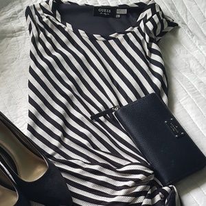 Black and white striped Guess dress