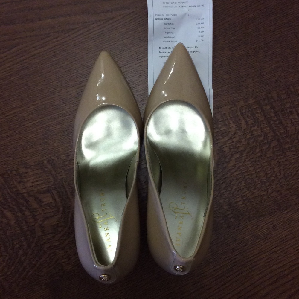 Nude stiletto pointy toe pumps
