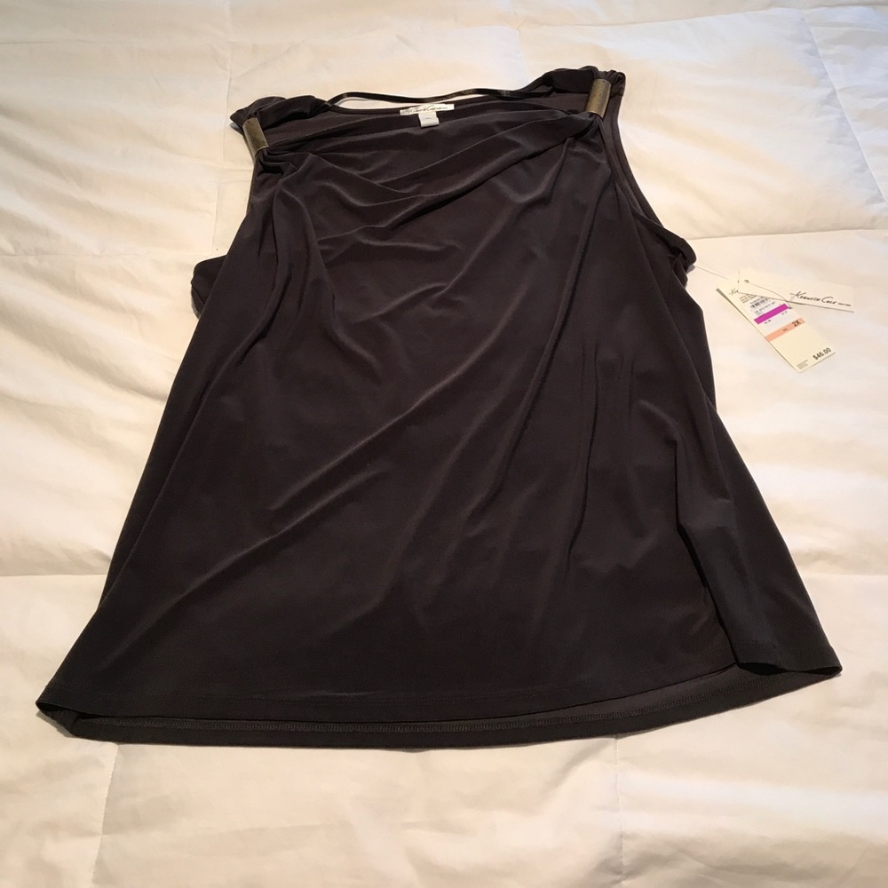 Brown Kenneth Cole Tank Top Blouse