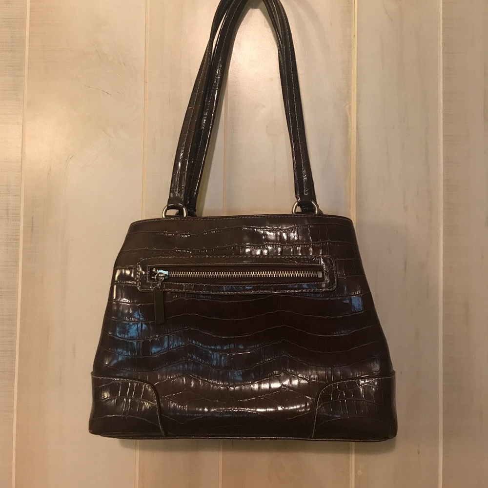 Strada NWOT faux alligator/crocodile satchel