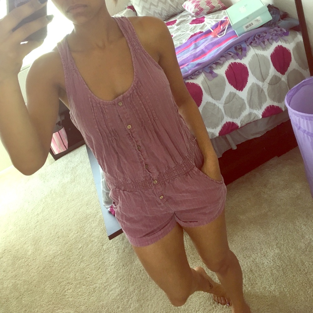 Mauve racerback romper