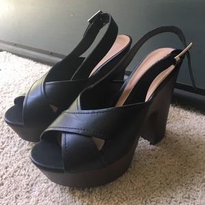 Black Chunky Heel