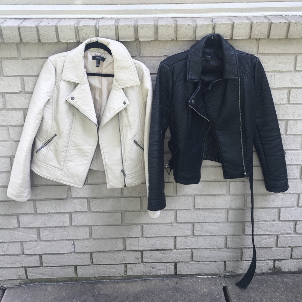 Faux leather MOTO JACKETS. Excellent condition.