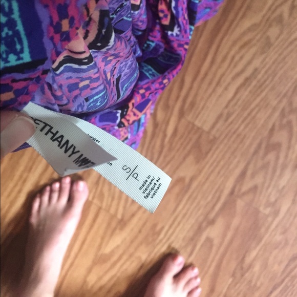 Purple geo pattern summer dress - Picture 2 of 3