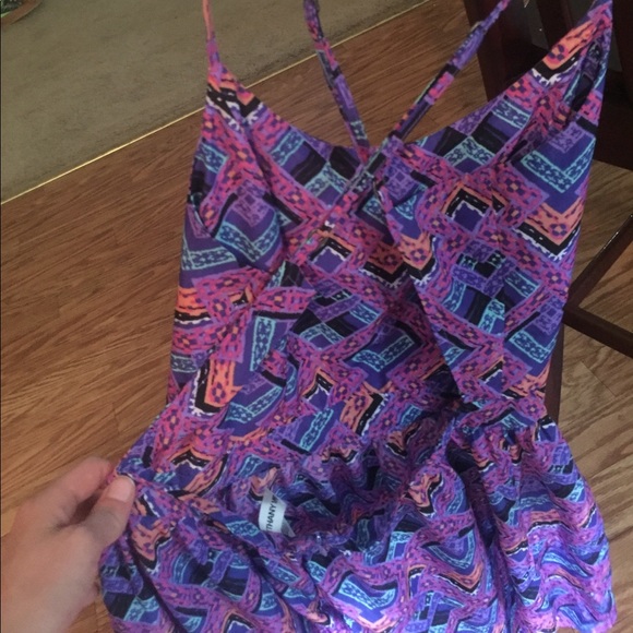 Purple geo pattern summer dress - Picture 3 of 3