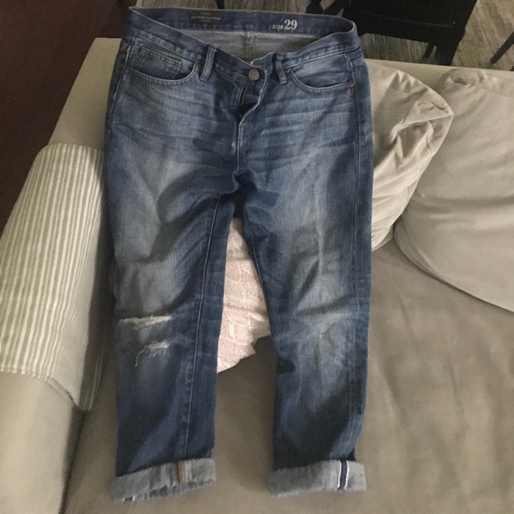 J.crew broken in boyfriend jean