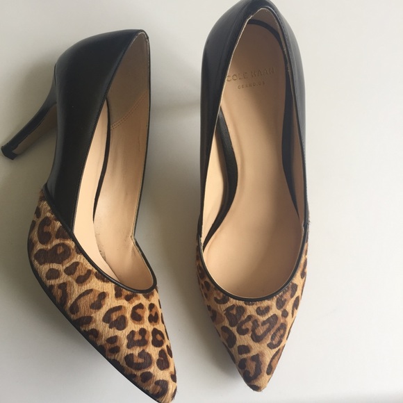 LIKE NEW Cole Haan Pump Pointed Toe Leather Heels - Picture 1 of 5