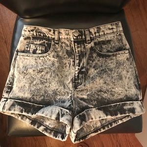 American Apparel High Waisted Jean Shorts