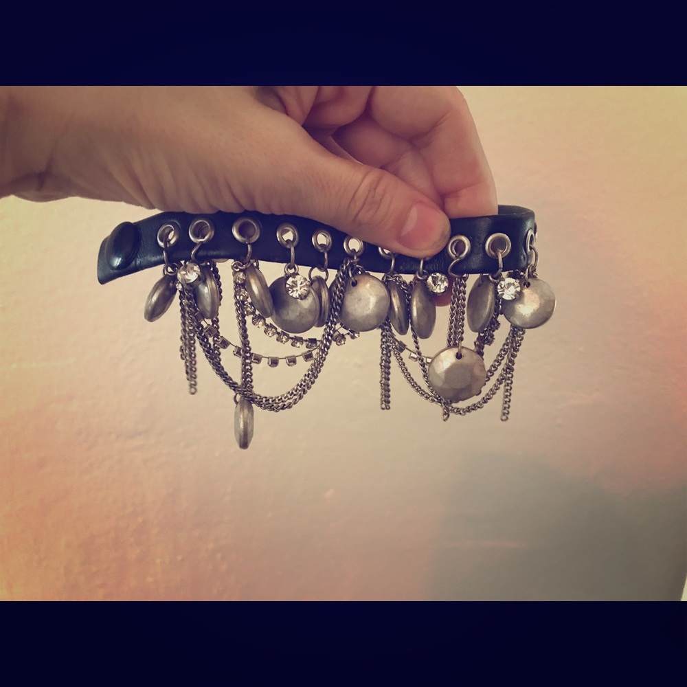 Funky leather bracelet
