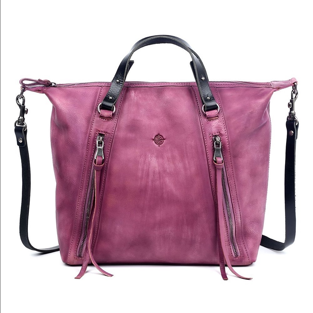 Orchid Mossy Creek Leather Satchel