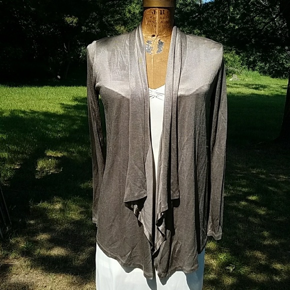 Ann Taylor Sweaters - Ann Taylor Open Front Light Bronze Cardigan