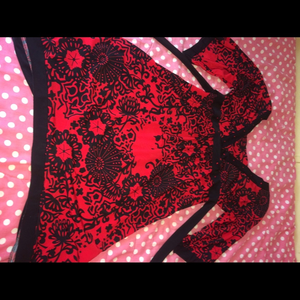 Authentic Chinese red and black dress