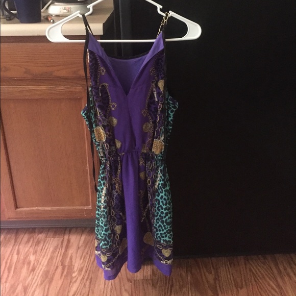 Purple zebra/multi pattern dress - Picture 2 of 2