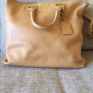 Prada leather tote bag