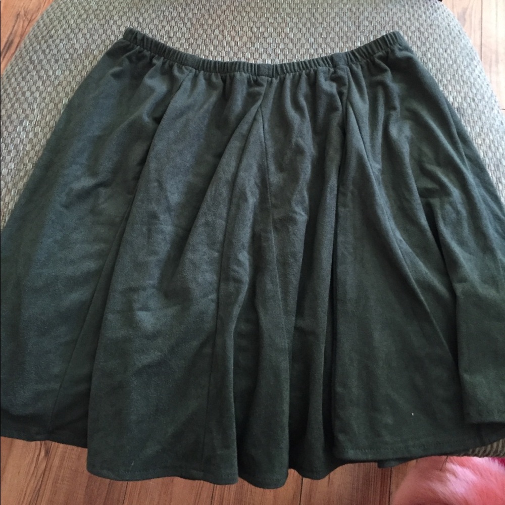 Green AND plum velvet brandy Melville skirts